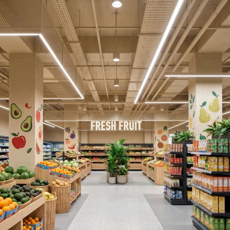 Modern supermarket and retail space at Stellar Bay Westlands