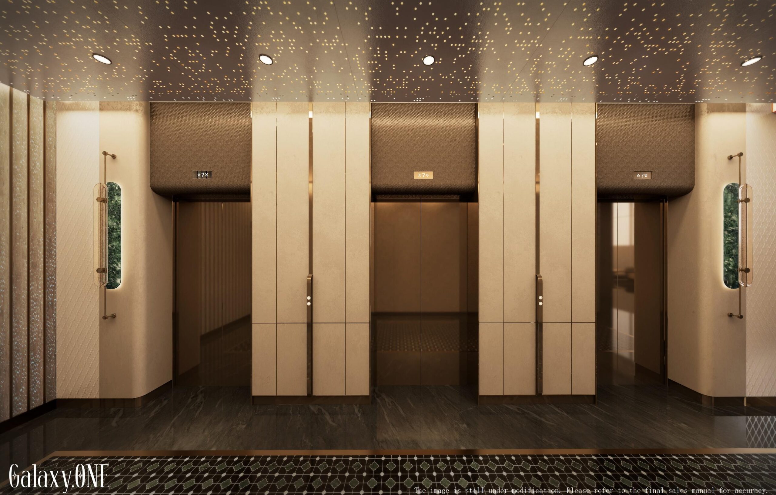Lift lobby at Galaxy ONE Apartments in Westlands Nairobi