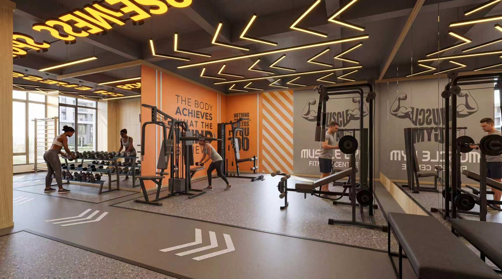 Fully equipped fitness centre at Cambridge Garden Kilimani