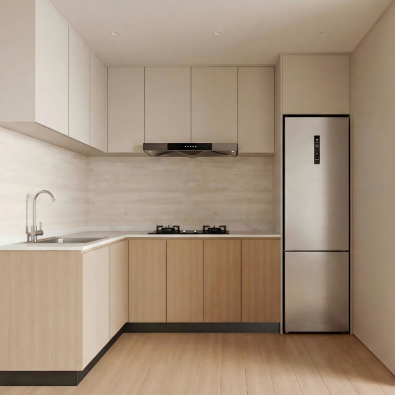 Modern fitted kitchen at Cambridge Garden Apartments Kilimani