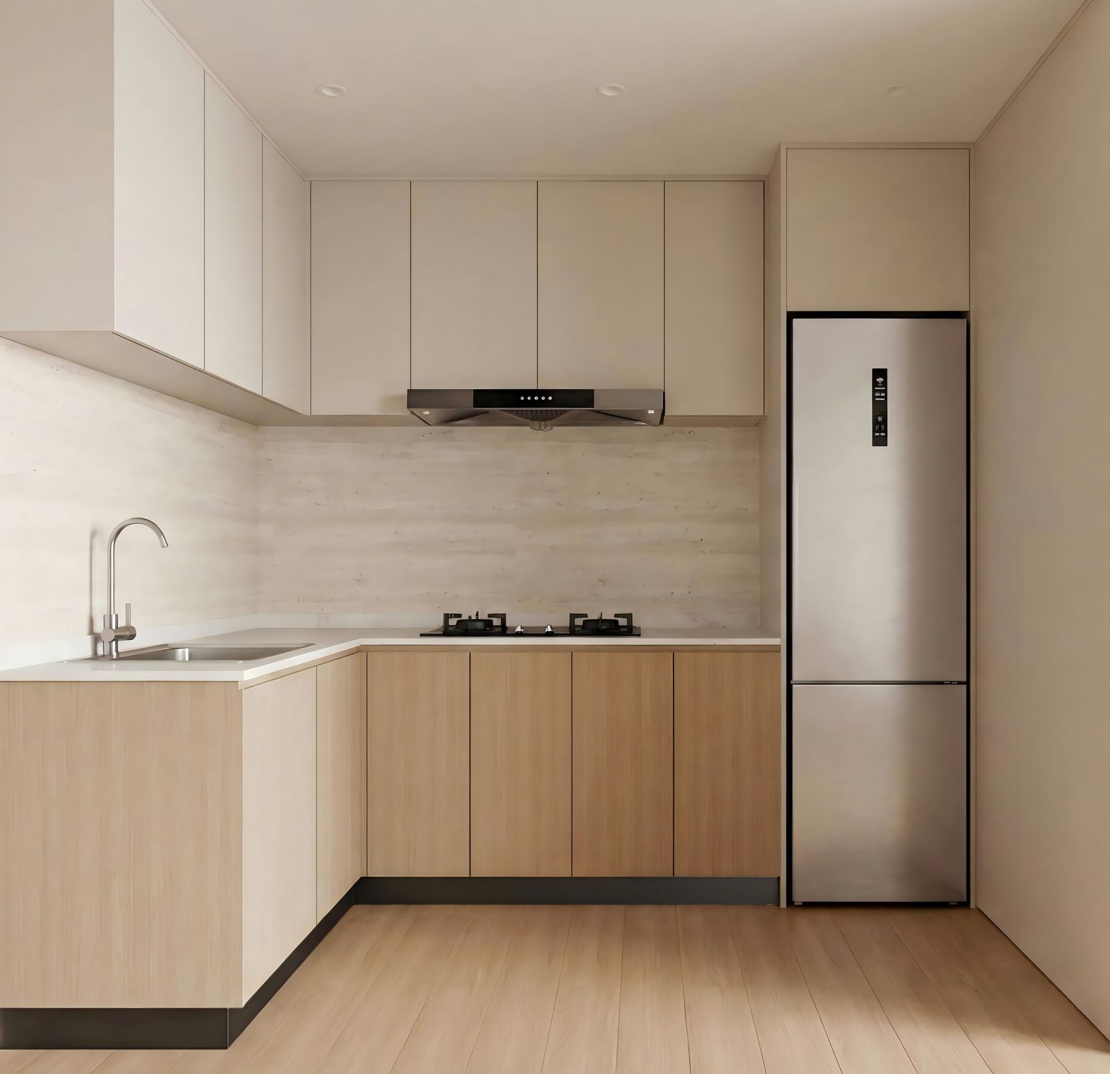 Modern fitted kitchen at Cambridge Garden Apartments Kilimani