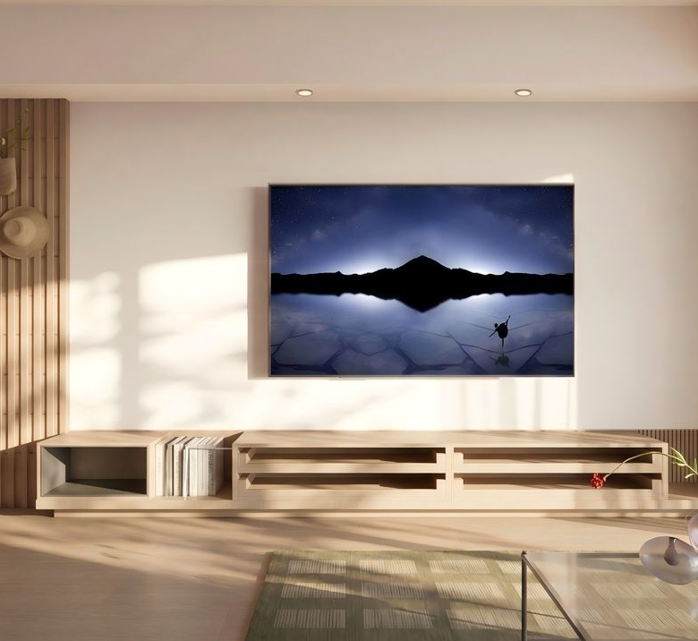 Bright modern living room at Cambridge Garden Apartments