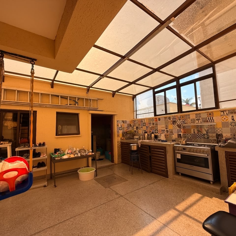 Covered outdoor kitchen and utility area at Convent Oaks Lavington