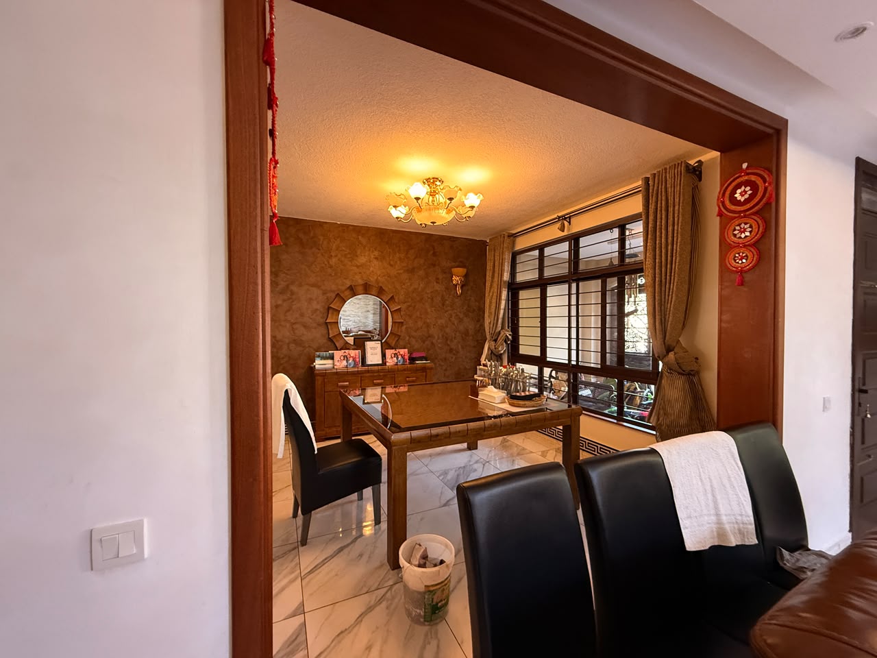 Dining room viewed from the lounge at Convent Oaks Lavington