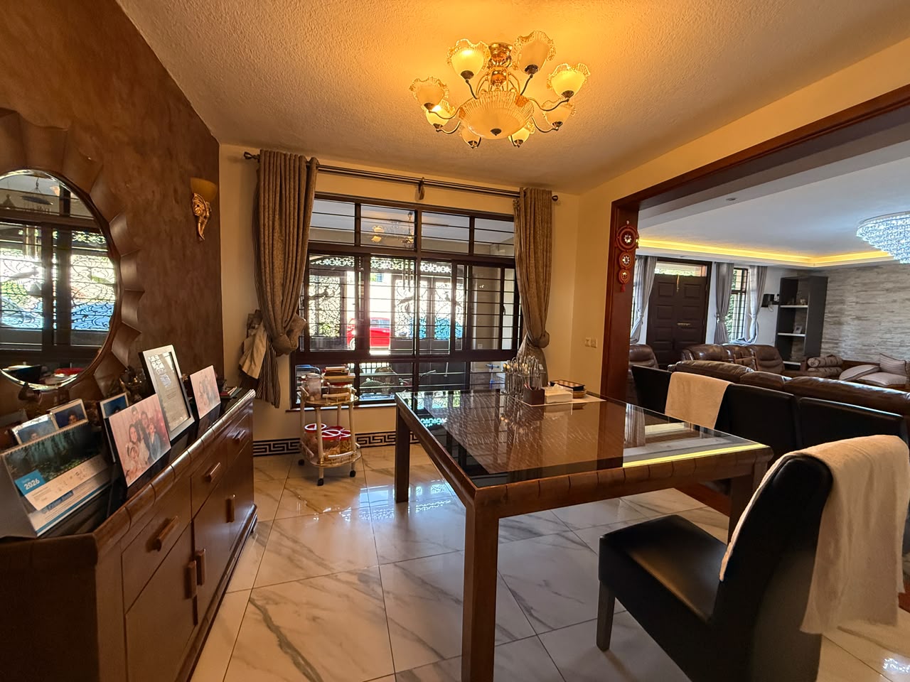 Formal dining room in the Convent Oaks Lavington townhouse