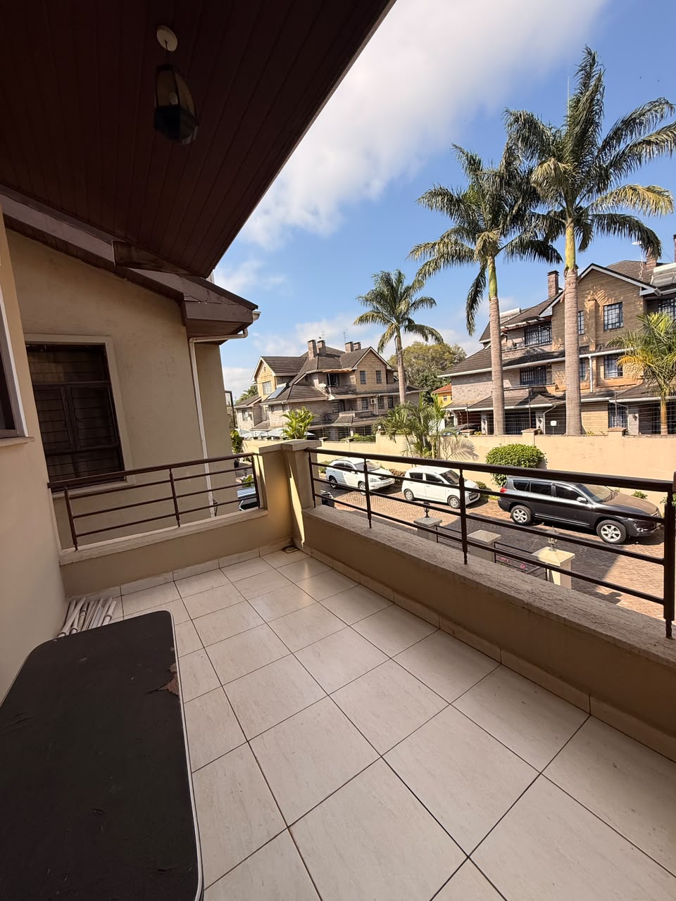 Private balcony overlooking the gated Convent Oaks Lavington community