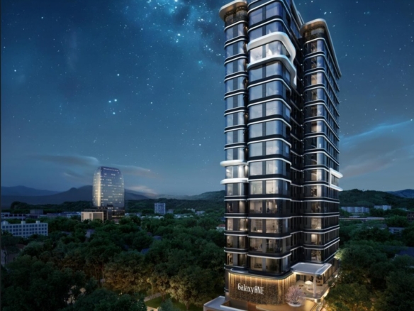 Galaxy ONE Apartments for sale in Westlands Nairobi exterior night view