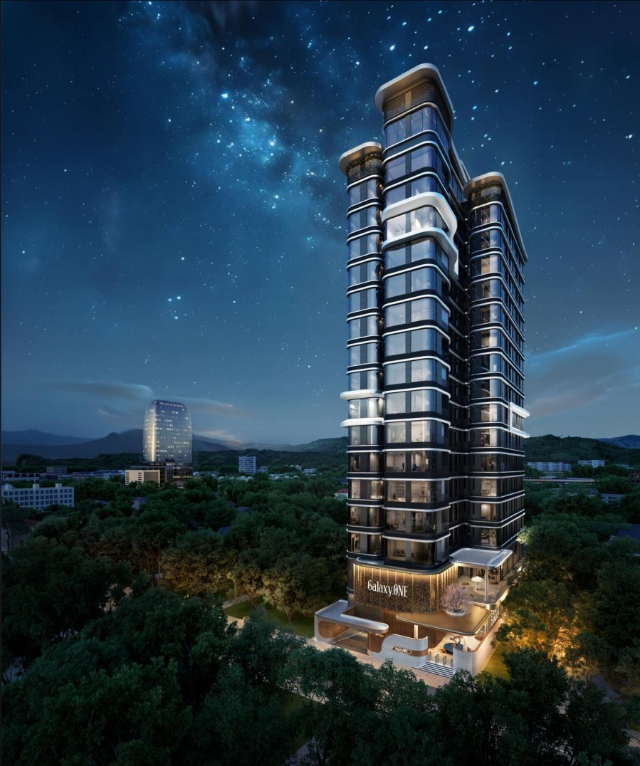 Galaxy ONE Apartments for sale in Westlands Nairobi exterior night view