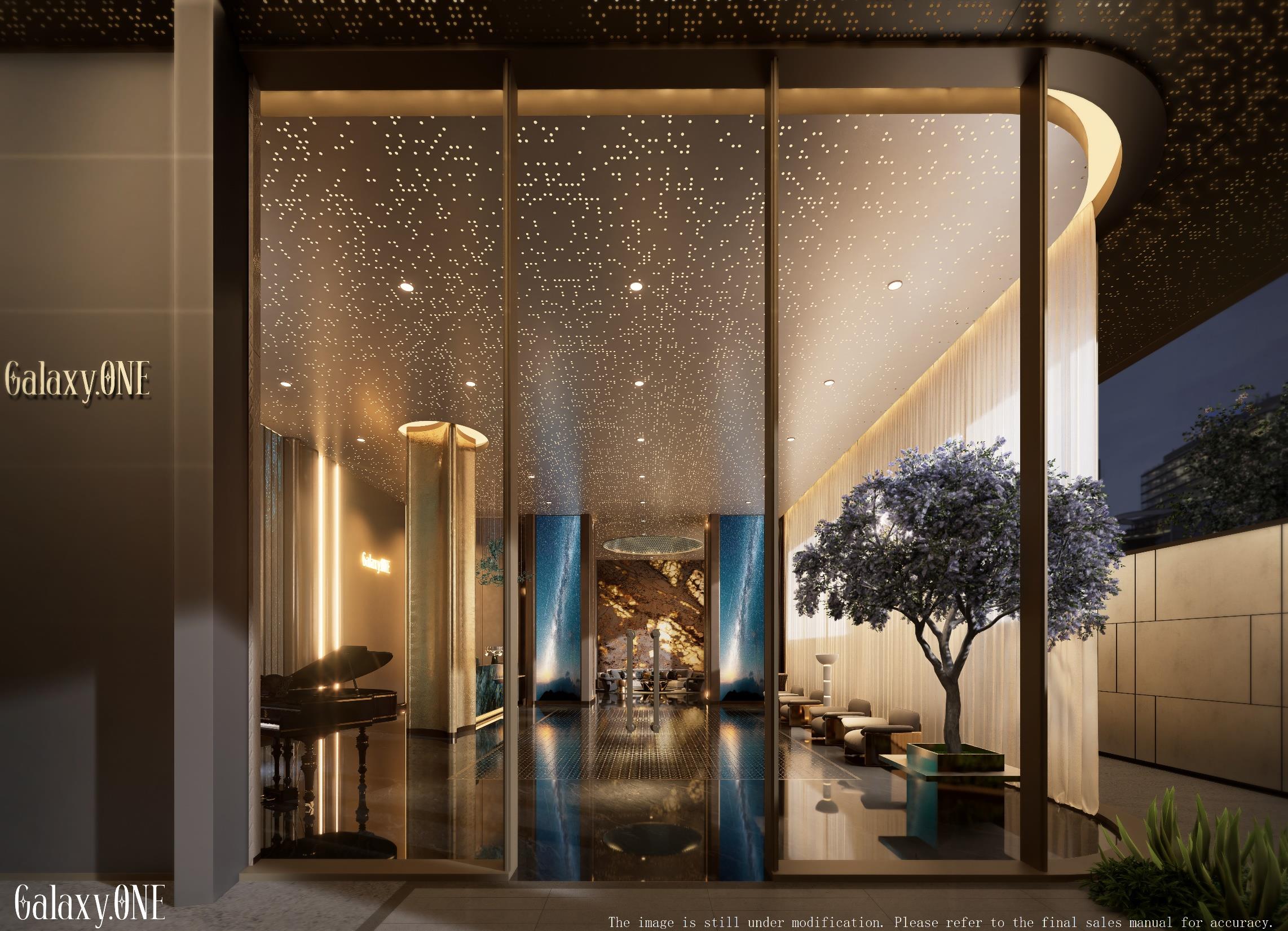 Galaxy ONE Apartments entrance lobby in Westlands Nairobi