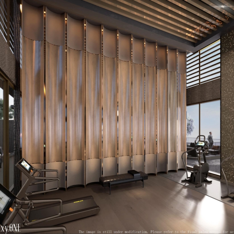 Gym equipment at Galaxy ONE Apartments for sale in Westlands