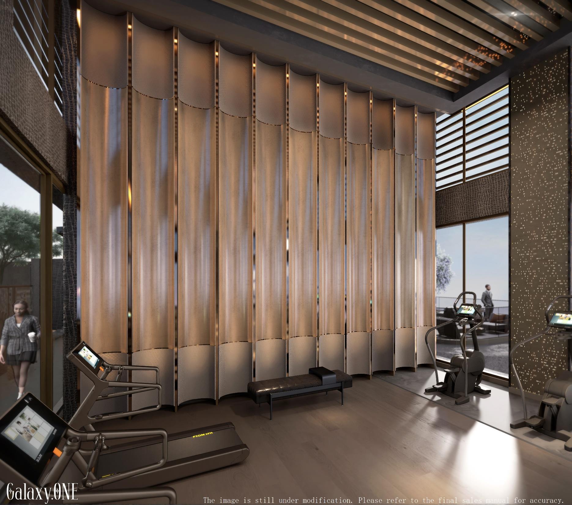 Gym equipment at Galaxy ONE Apartments for sale in Westlands