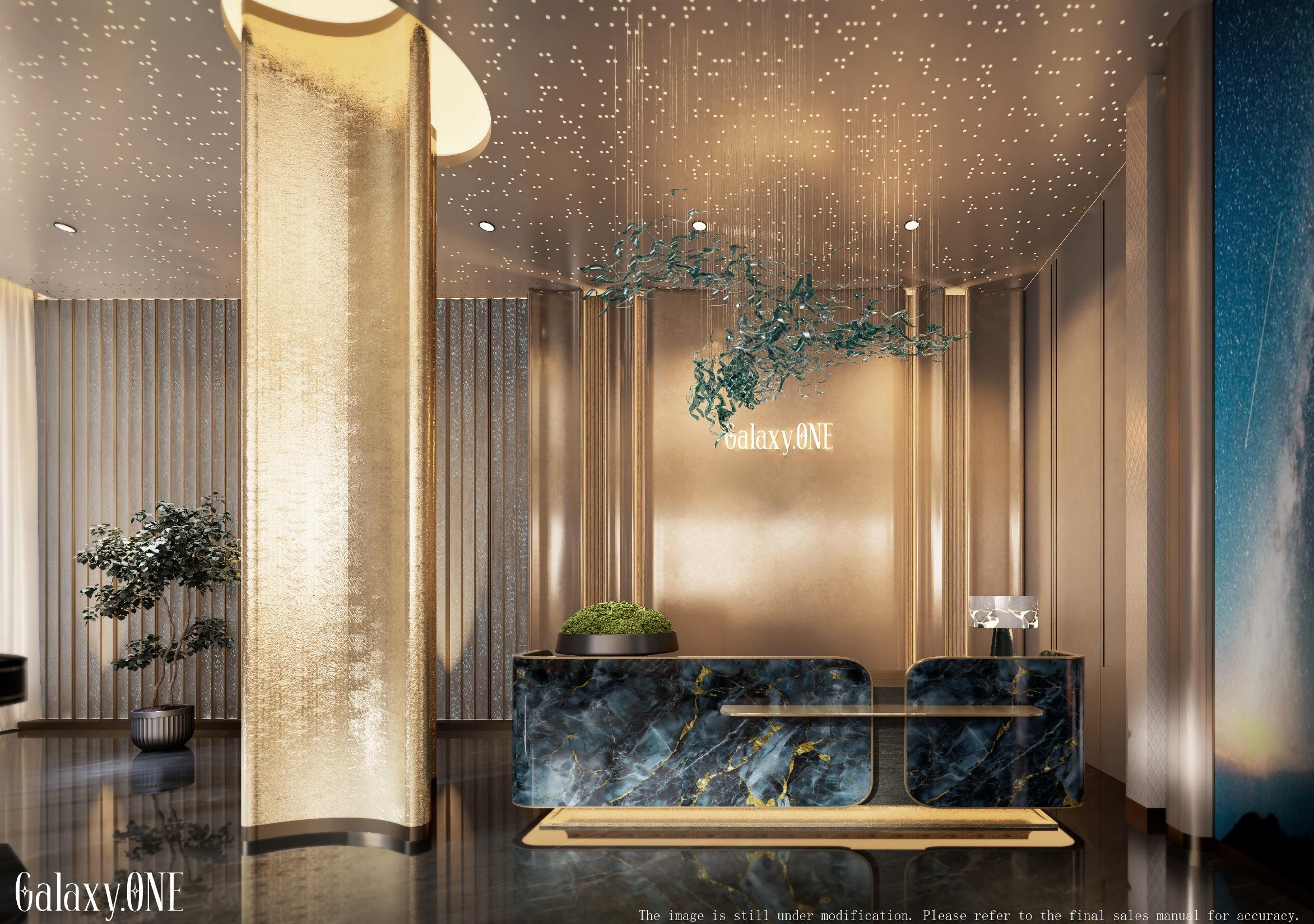 Reception desk at Galaxy ONE Apartments in Westlands Nairobi