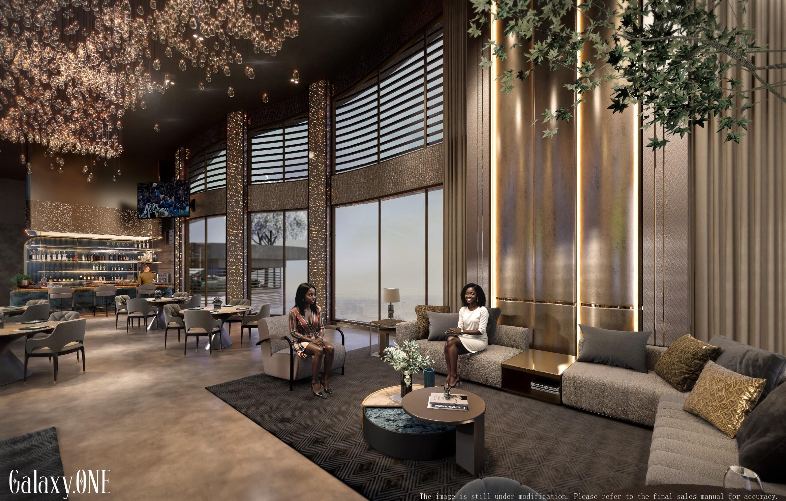 Social lounge at Galaxy ONE Apartments in Westlands Nairobi