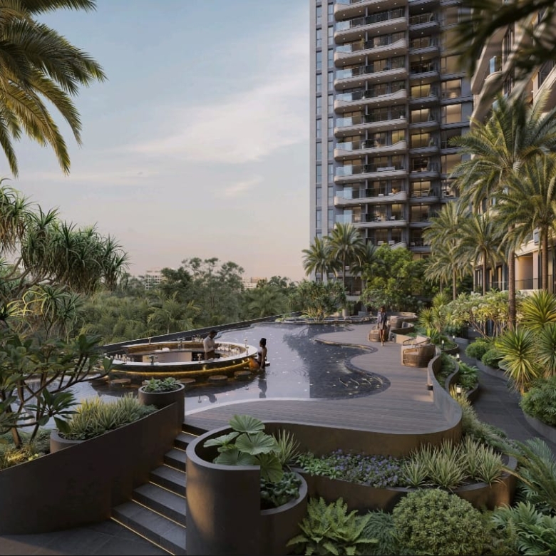 Hephé Palace apartments for sale in Westlands rooftop garden and pool