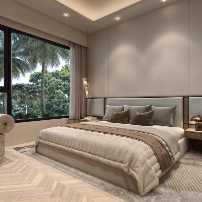 Bedroom at Hephé Palace apartments for sale in Westlands
