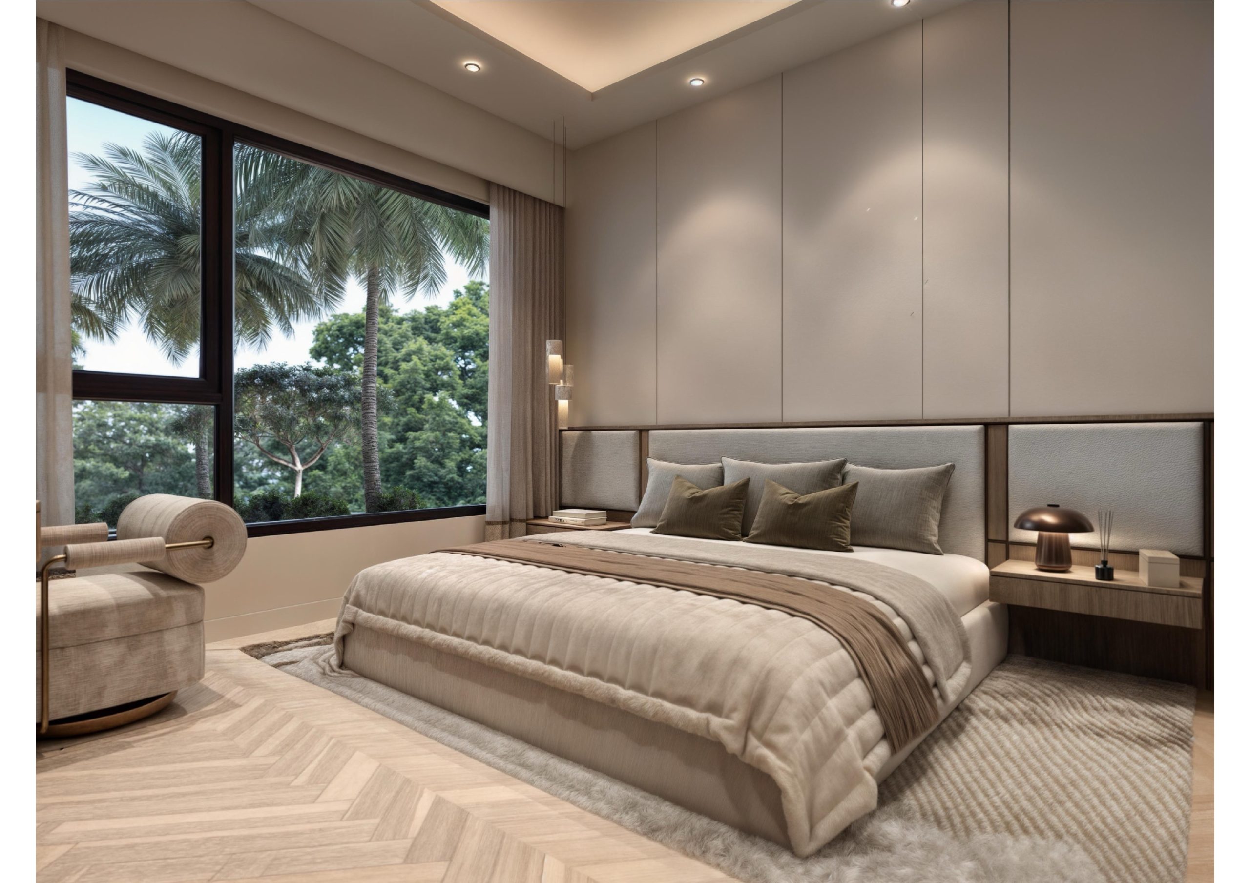 Bedroom at Hephé Palace apartments for sale in Westlands
