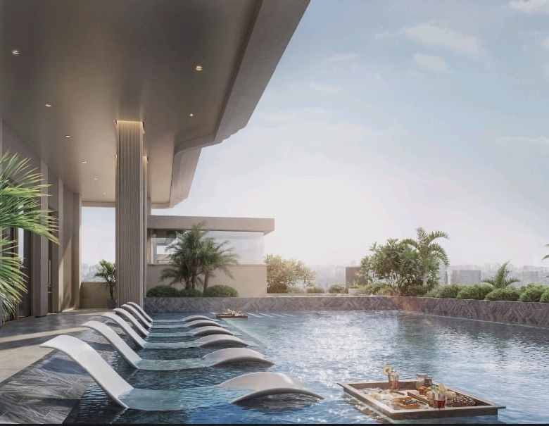 Swimming pool at Hephé Palace apartments in Westlands Nairobi