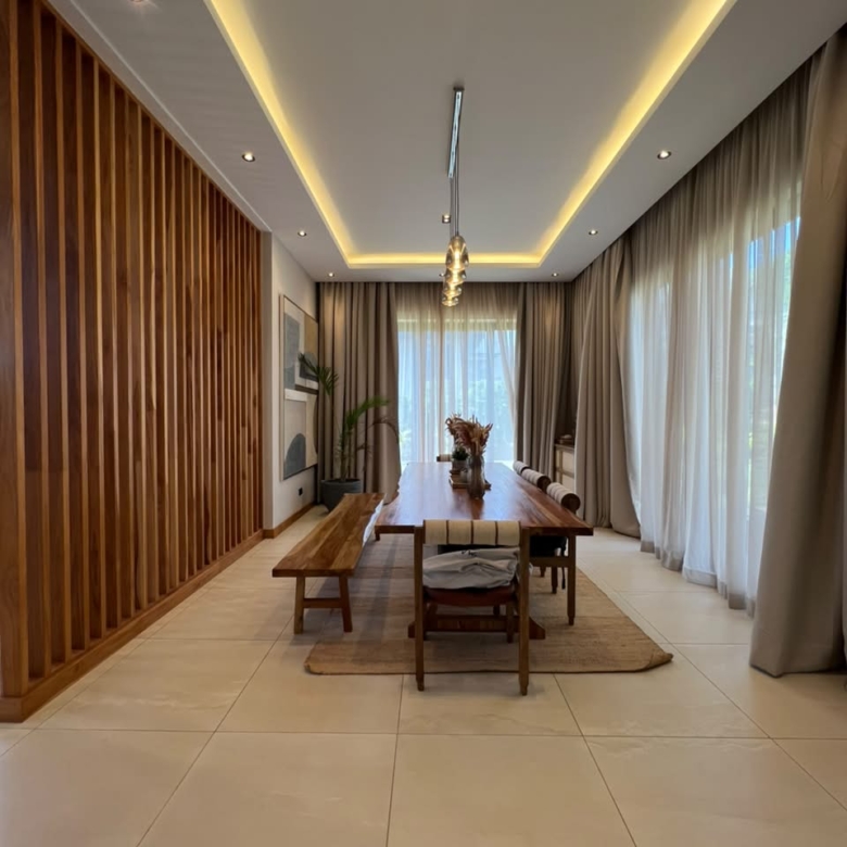 Formal dining room in an Oak and Ivy luxury villa in Loresho