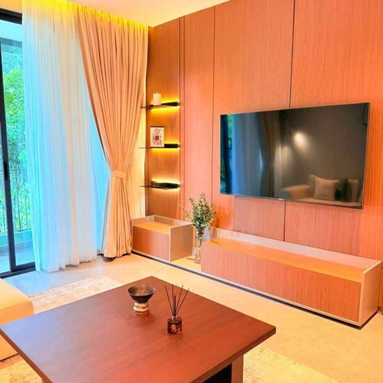 Modern furnished lounge with private balcony at Silva Gigiri