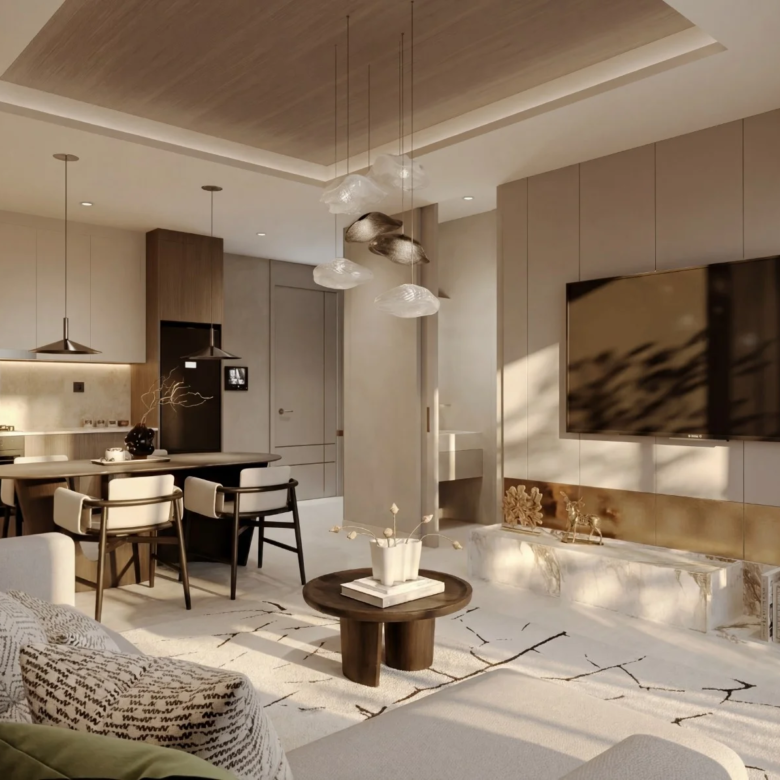 A-One Acacia Serviced Apartments spacious furnished living room
