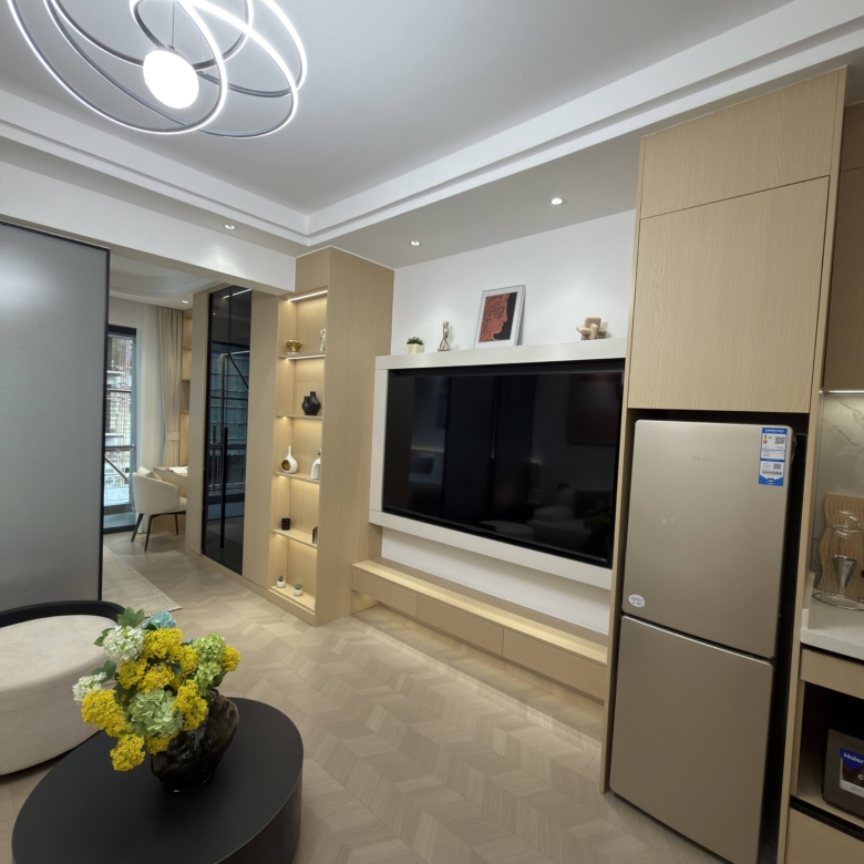 Contemporary living room in a 1 bedroom apartment in Westlands Nairobi