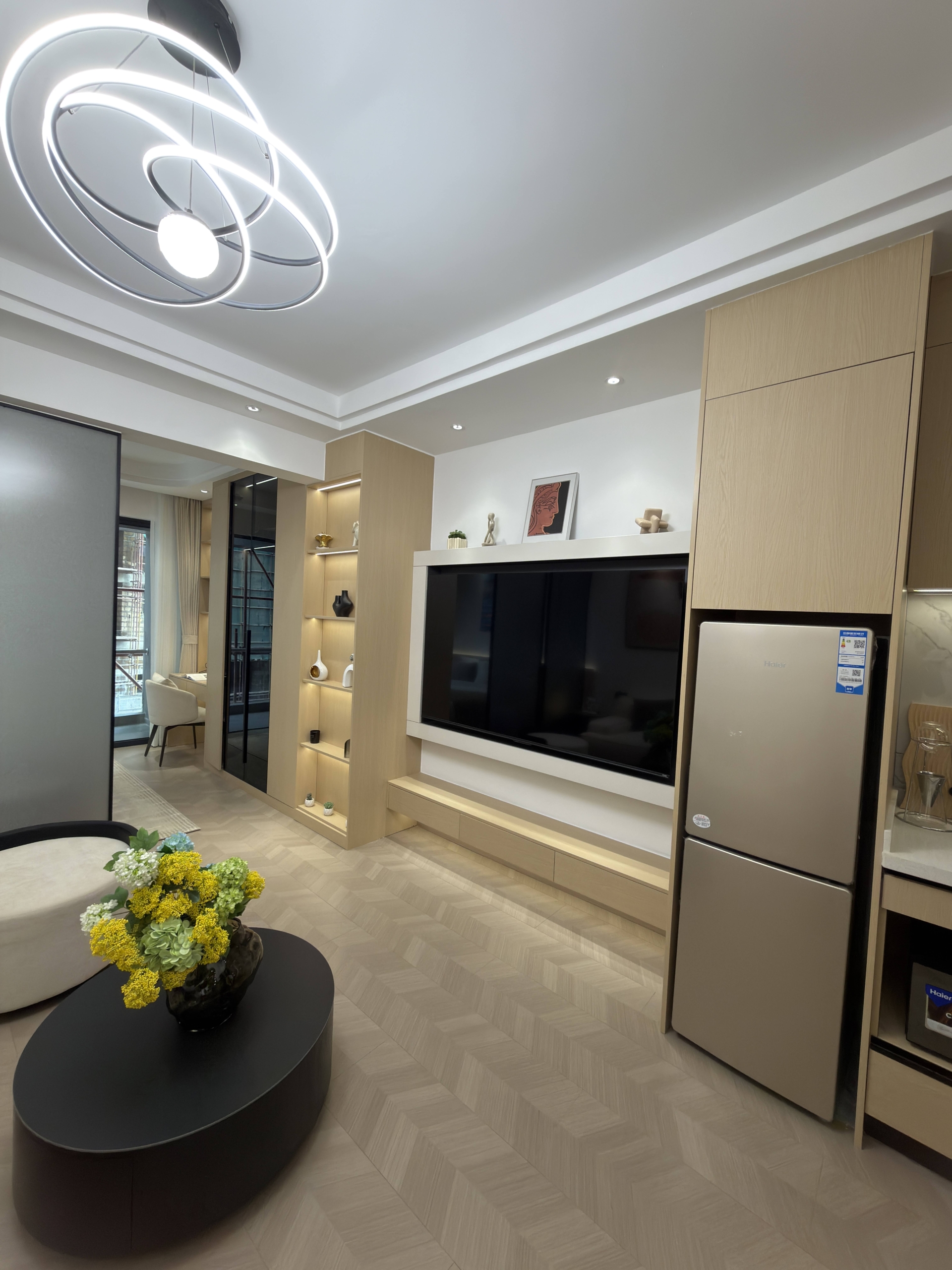 Contemporary living room in a 1 bedroom apartment in Westlands Nairobi