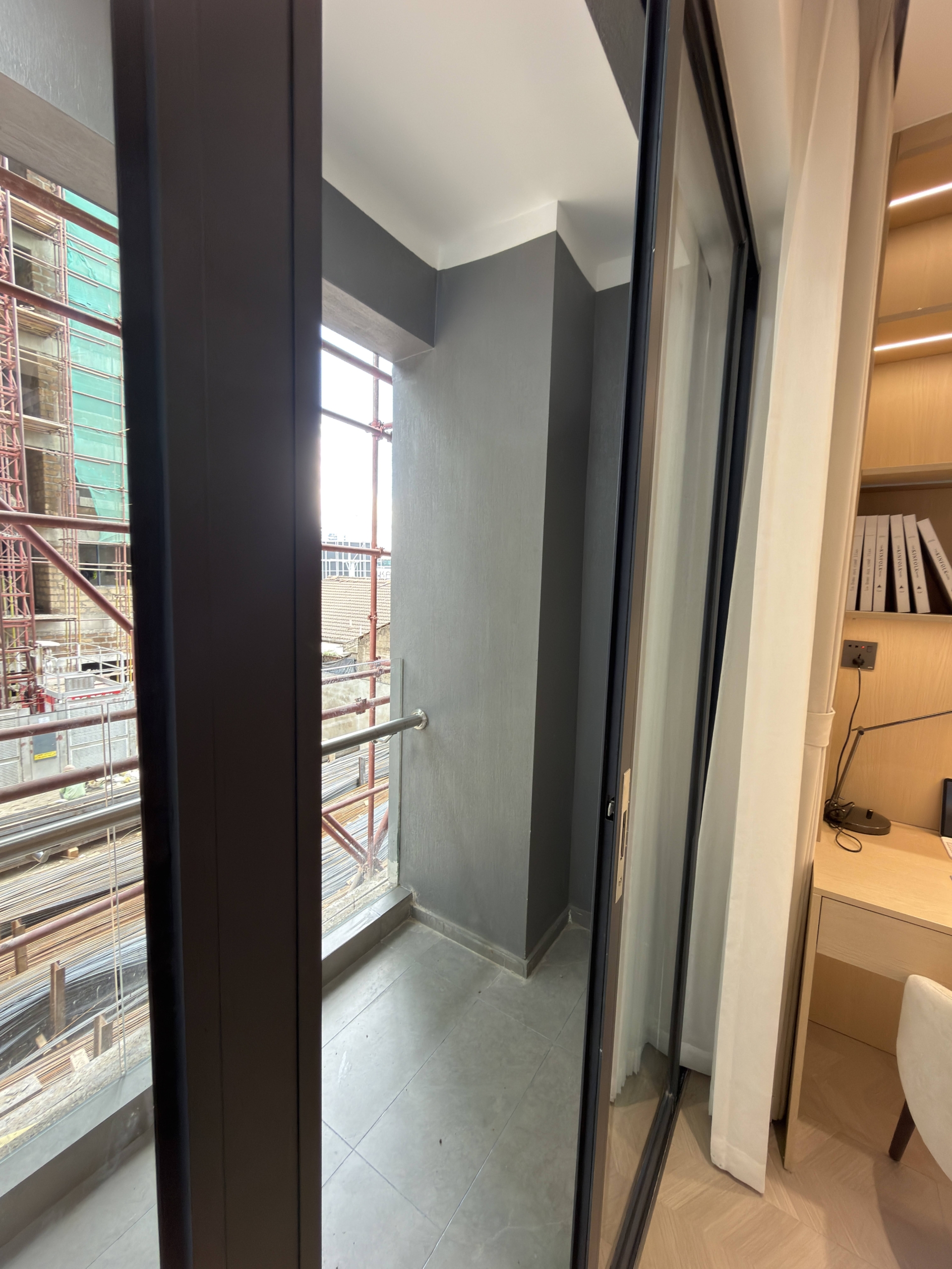 Private balcony accessed from a 1 bedroom apartment in Westlands