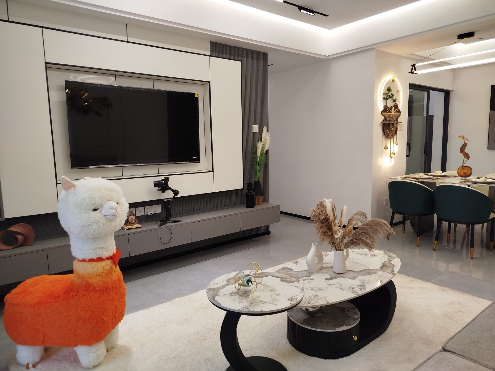 Furnished lounge and dining space in a 2 bedroom apartment in Westlands, Nairobi