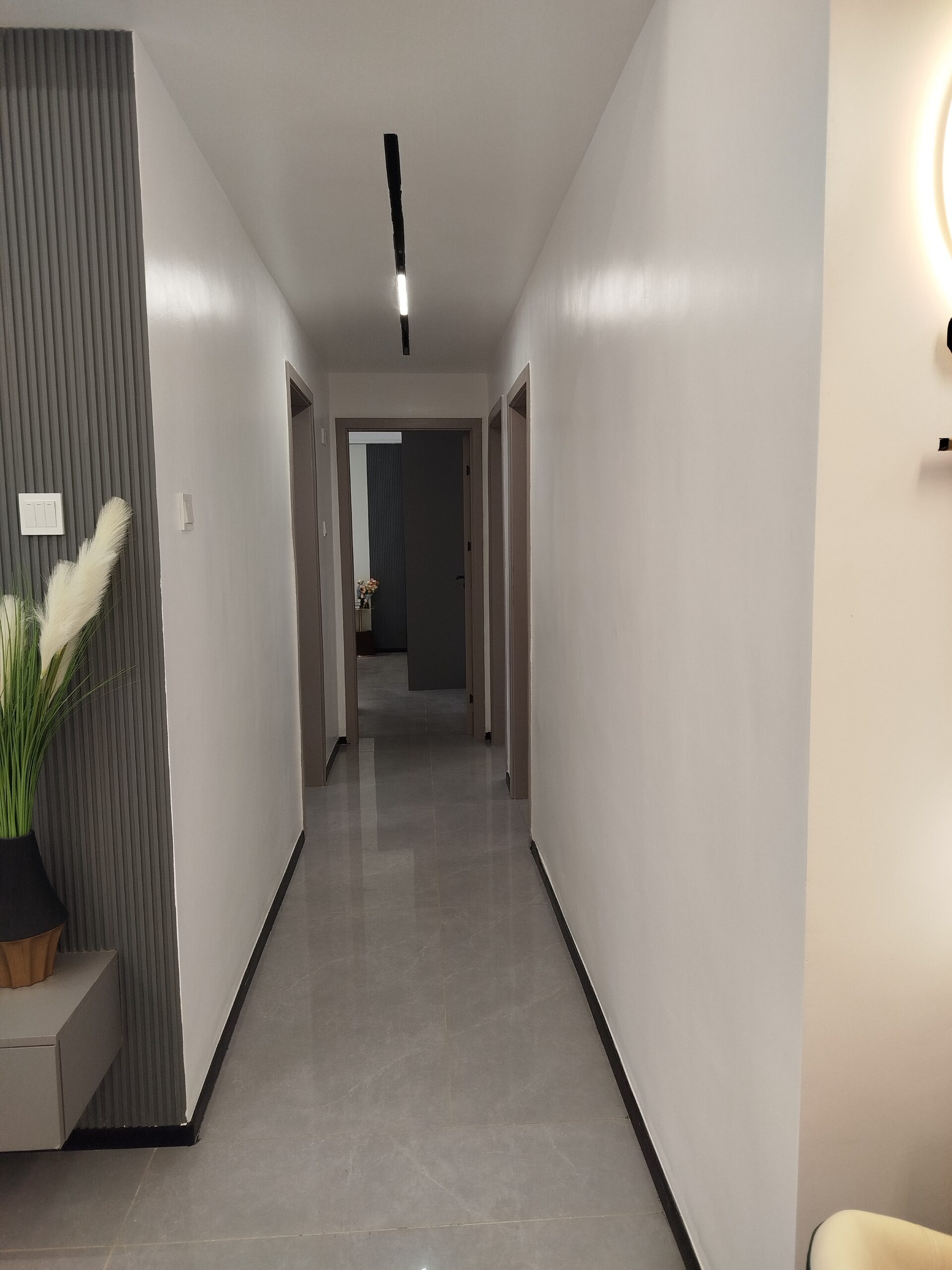 Interior hallway in a modern 2 bedroom apartment for sale in Westlands