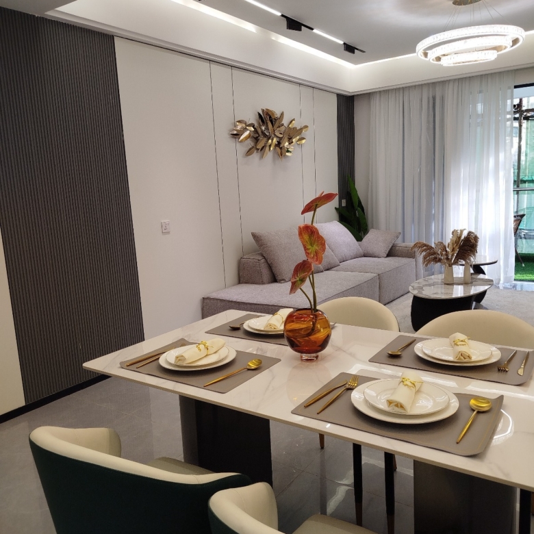 Open living and dining area in a Westlands 2 bedroom apartment for sale