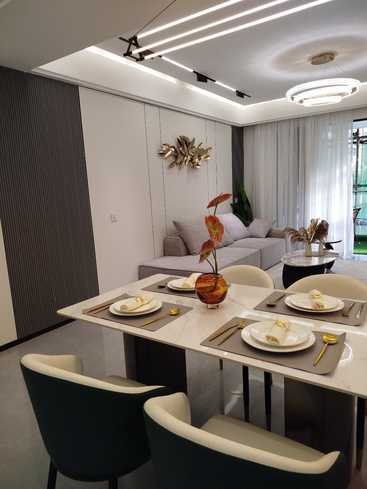 Open living and dining area in a Westlands 2 bedroom apartment for sale