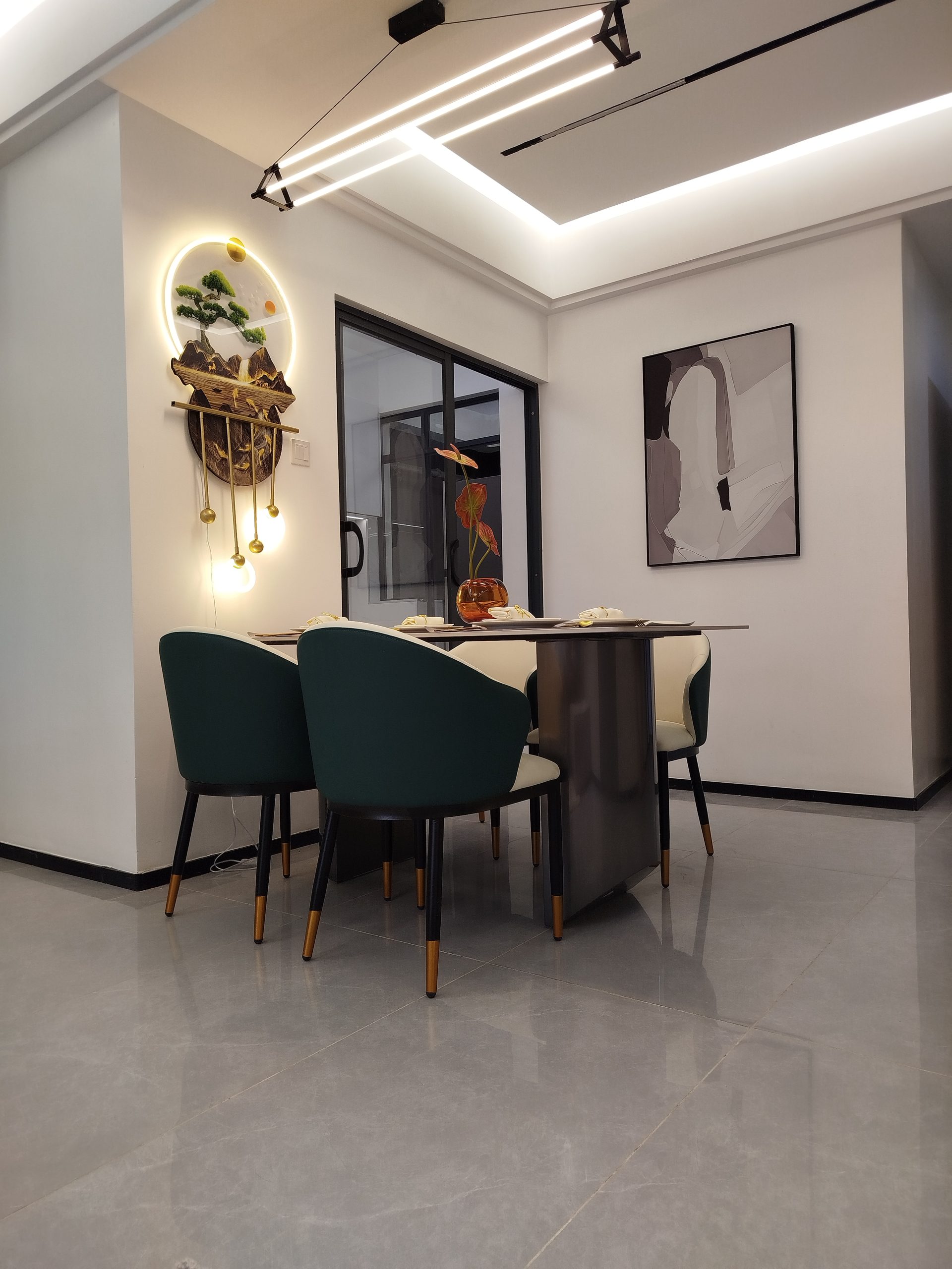 Modern dining area in a 2 bedroom apartment for sale in Westlands