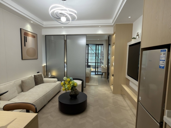 Open-plan living area in a modern 1 bedroom Westlands apartment