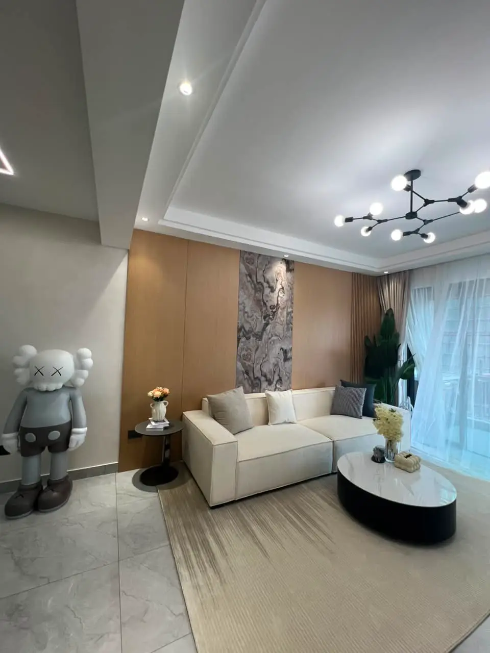 Contemporary living room in a 2 bedroom apartment for sale in Westlands
