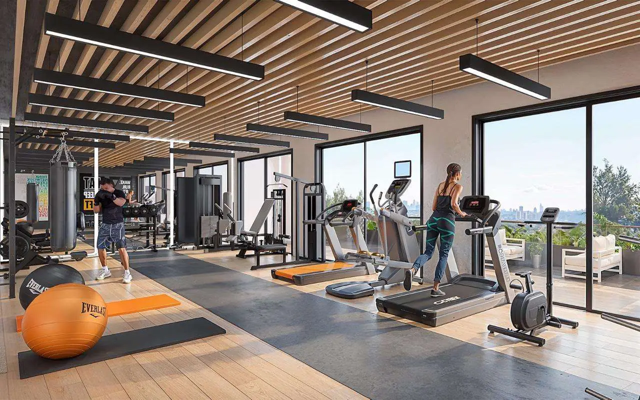 Fully equipped gym at Baystar Apartments Kilimani
