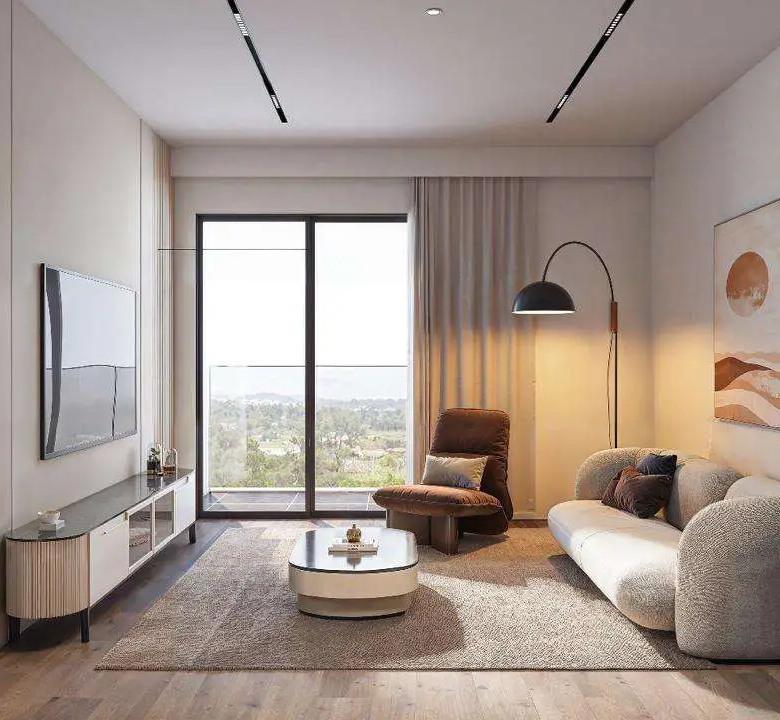 Modern lounge interior at Baystar Apartments Kilimani