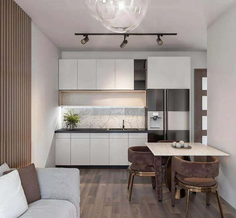 Modern kitchen design at Baystar Apartments Kilimani