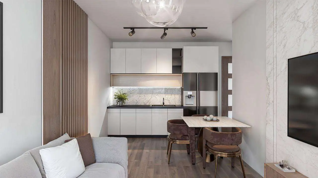 Modern kitchen design at Baystar Apartments Kilimani
