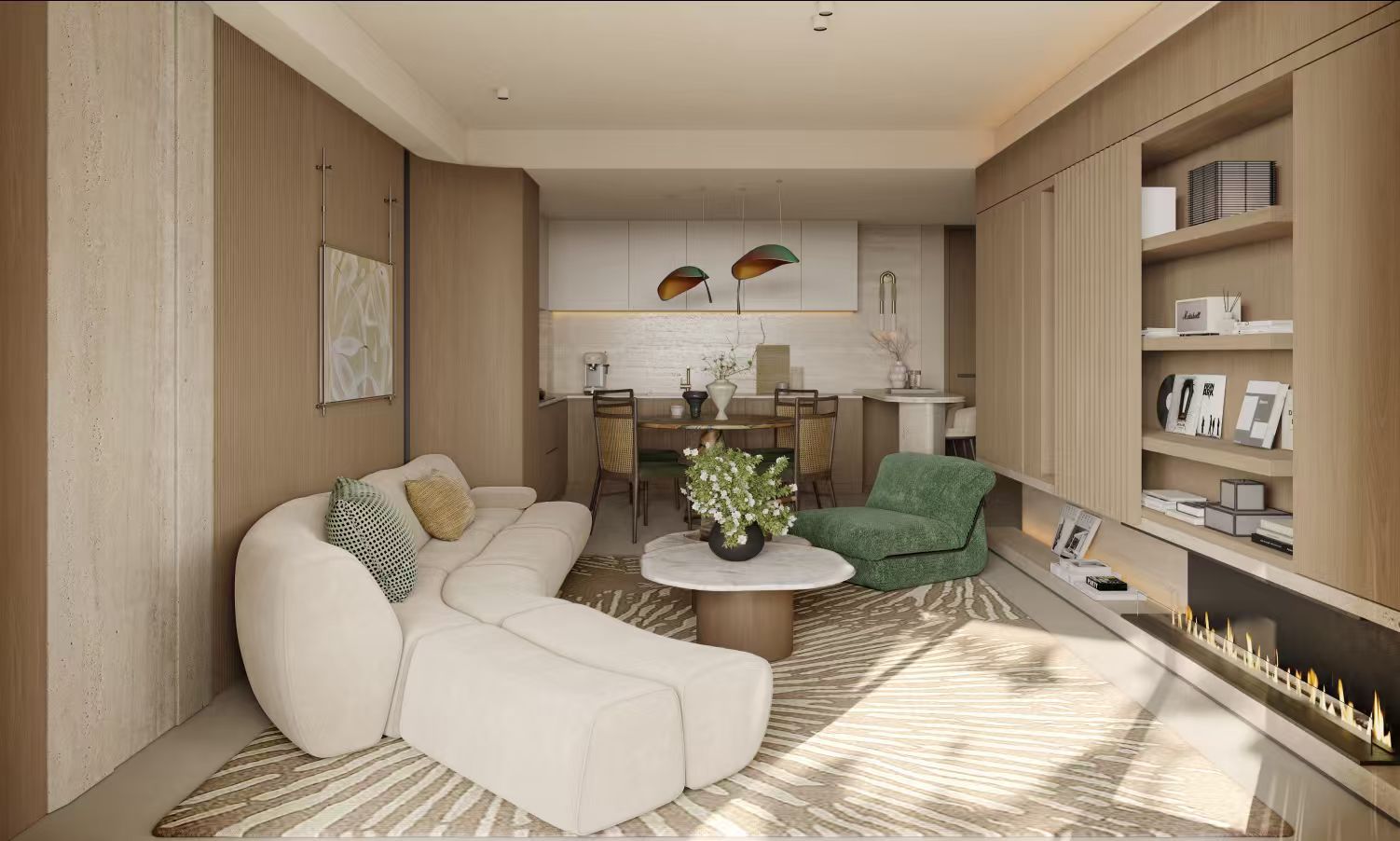 Belgravia Place luxury living room in Kileleshwa apartments
