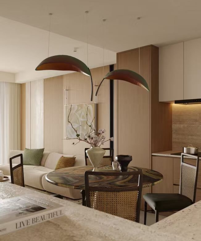 Belgravia Place modern kitchen and dining area in Kileleshwa