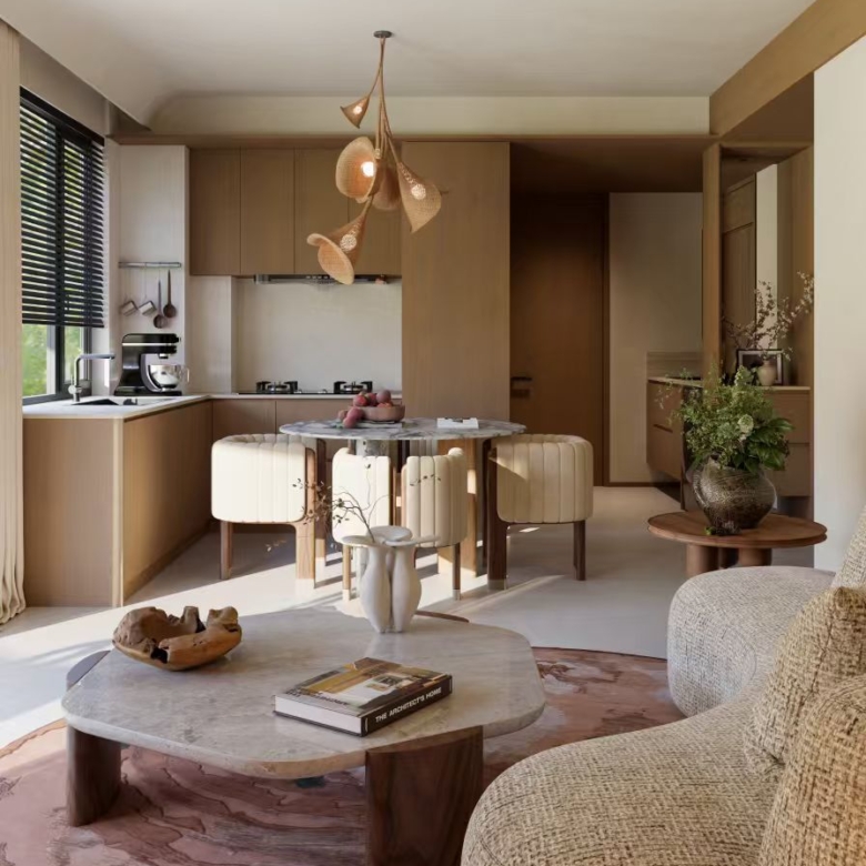 Belgravia Place open plan kitchen and lounge