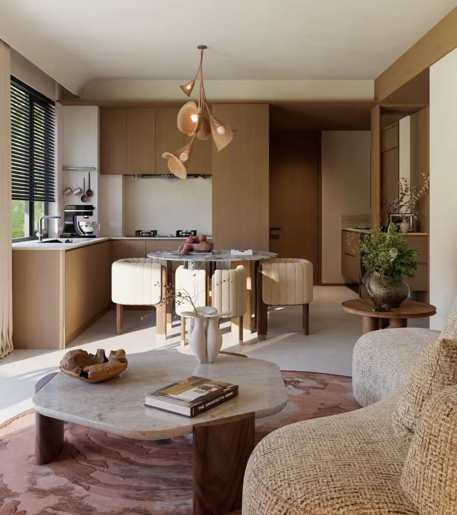 Belgravia Place open plan kitchen and lounge