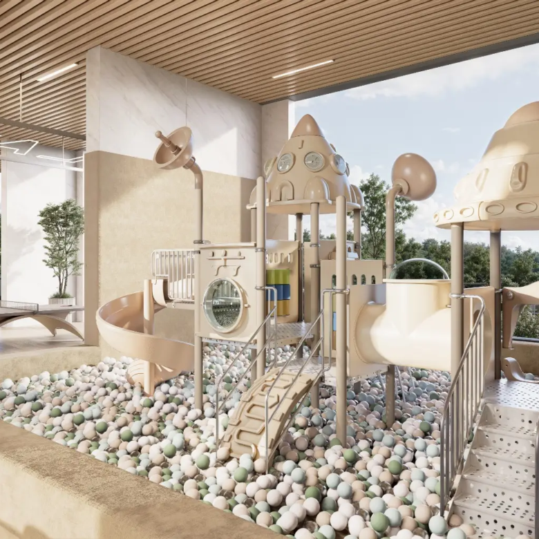Indoor kids playground at Golden Apple Residence Nairobi