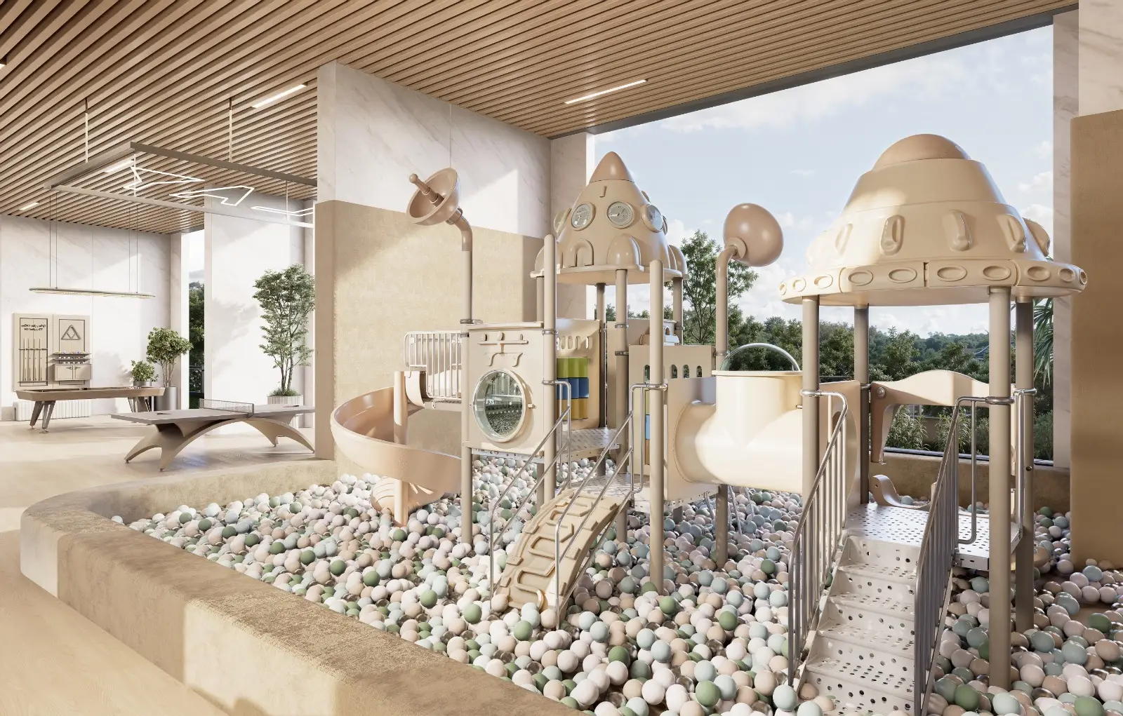 Indoor kids playground at Golden Apple Residence Nairobi