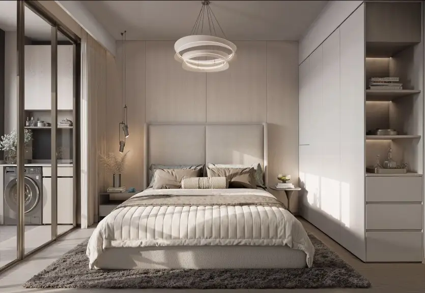 Spacious master bedroom interior at Golden Apple Residence