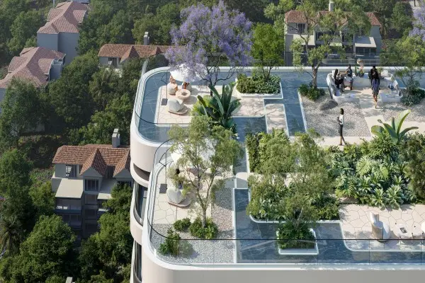 Rooftop garden terrace at Golden Apple Residence Lavington