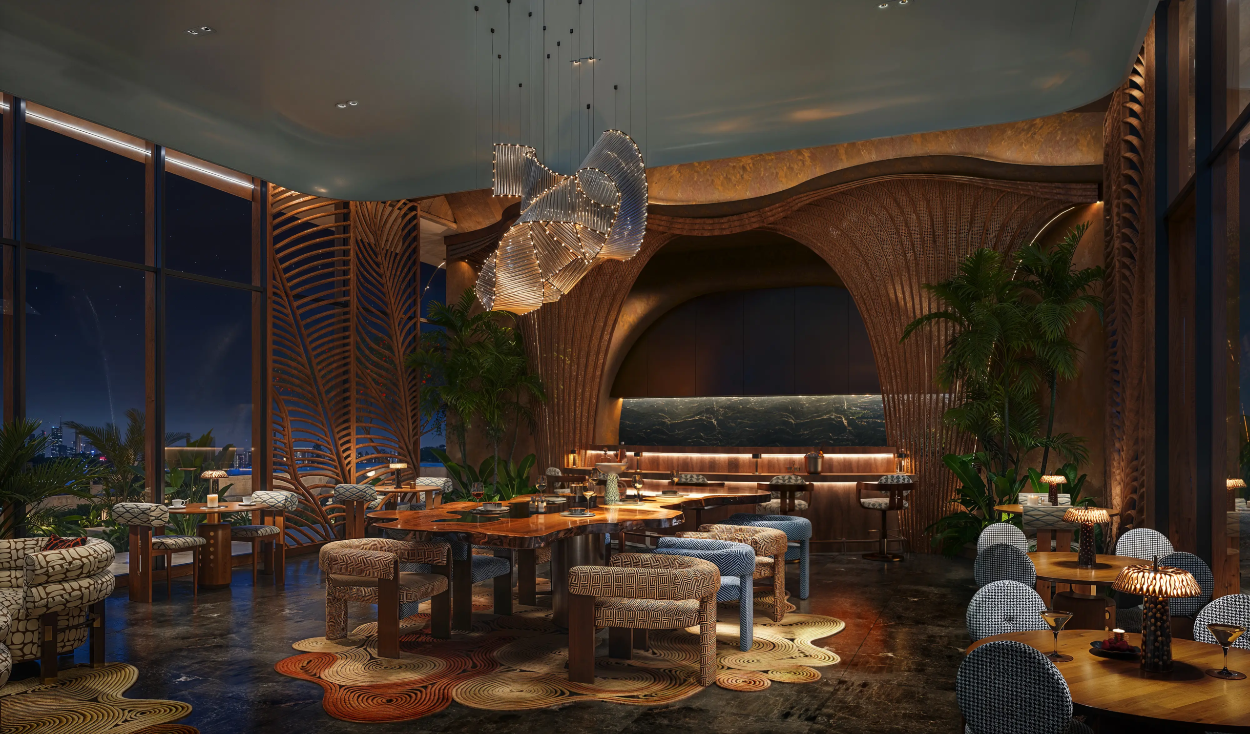 Luxury fine dining restaurant at Ivy Myst Kileleshwa wellness residence