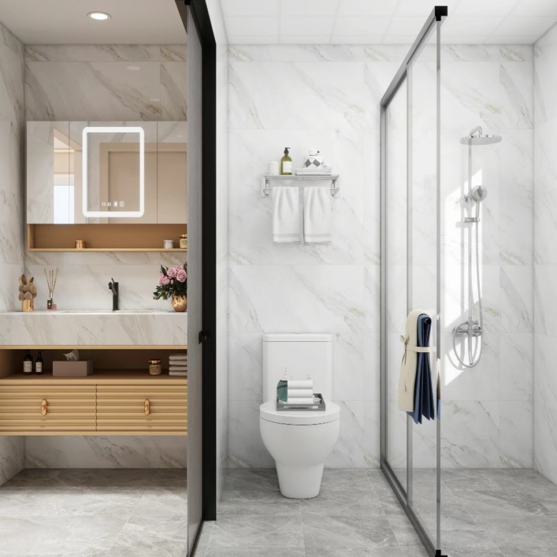Modern bathroom at Lenana Springs Garden Kilimani apartments