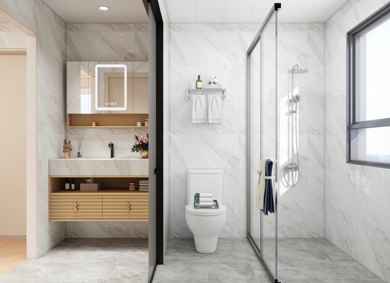 Modern bathroom at Lenana Springs Garden Kilimani apartments