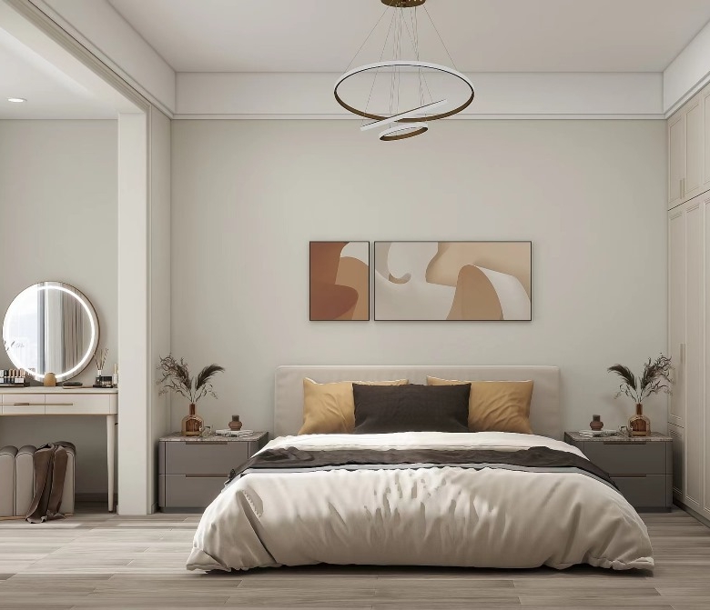 Lenana Springs Garden Kilimani bedroom with vanity area and wardrobes